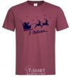 Men's T-Shirt I BELIEVE IN SANTA burgundy фото
