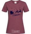 Women's T-shirt I BELIEVE IN SANTA burgundy фото