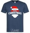 Men's T-Shirt Merry Christmas santa hat navy-blue фото