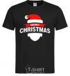 Men's T-Shirt Merry Christmas santa hat black фото