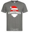 Men's T-Shirt Merry Christmas santa hat dark-grey фото