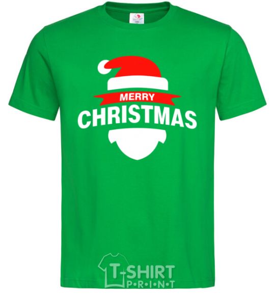 Men's T-Shirt Merry Christmas santa hat kelly-green фото