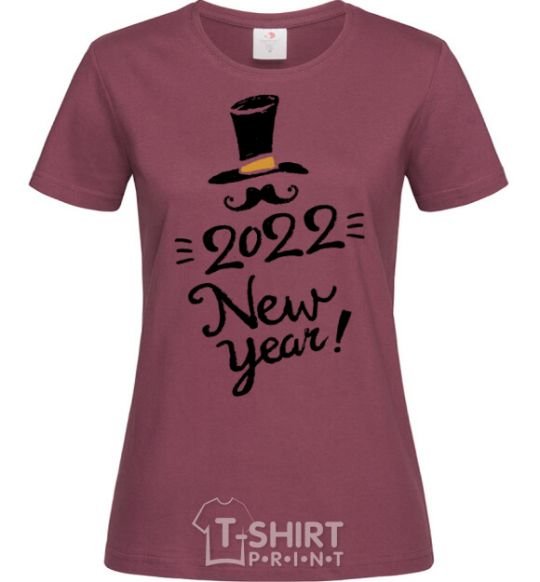 Женская футболка 2020 NEW YEAR Бордовый фото