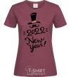Женская футболка 2020 NEW YEAR Бордовый фото