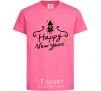 Детская футболка HAPPY NEW YEAR Christmas tree Ярко-розовый фото