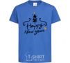 Детская футболка HAPPY NEW YEAR Christmas tree Ярко-синий фото