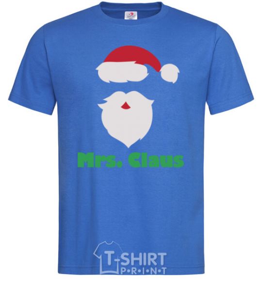 Men's T-Shirt Mr. Claus royal-blue фото