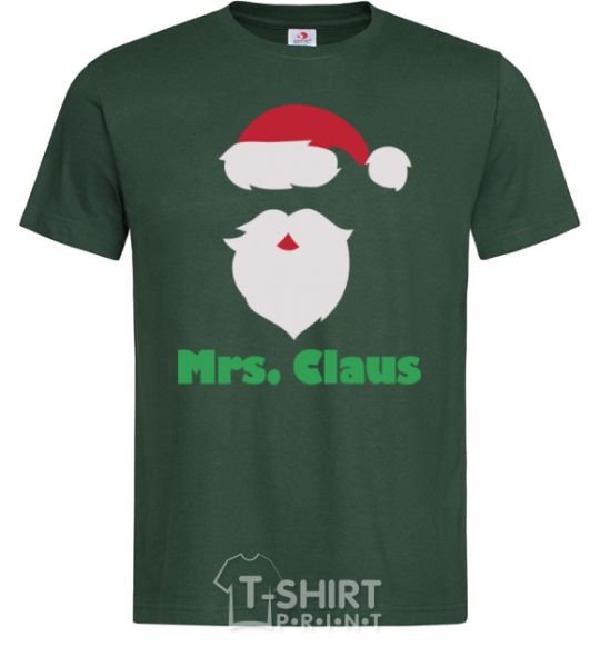 Men's T-Shirt Mr. Claus bottle-green фото