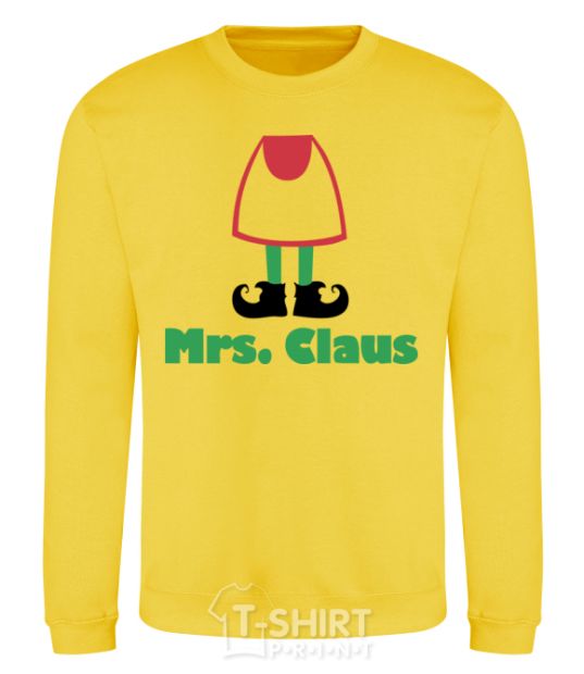 Sweatshirt Mrs. Claus yellow фото