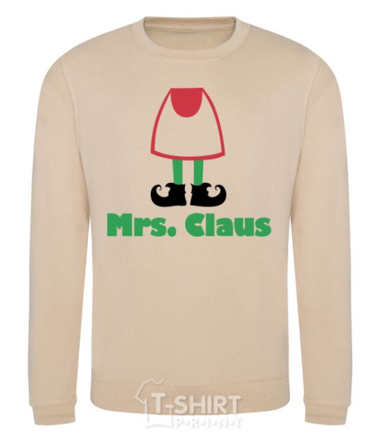 Sweatshirt Mrs. Claus sand фото