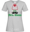 Women's T-shirt Mrs. Claus grey фото