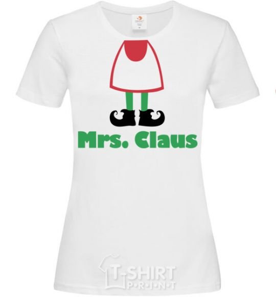 Women's T-shirt Mrs. Claus White фото