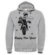 Men`s hoodie Rooster sport-grey фото
