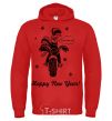 Men`s hoodie Rooster bright-red фото