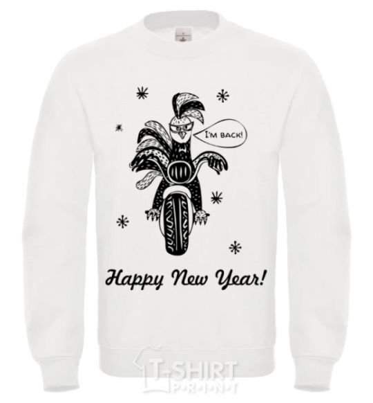 Sweatshirt Rooster White фото