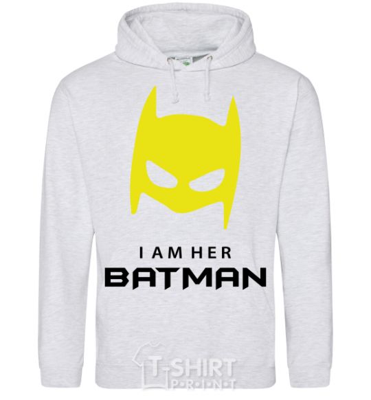 Men`s hoodie I'm her batman sport-grey фото