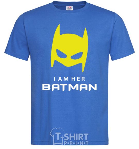 Мужская футболка I'm her batman Ярко-синий фото