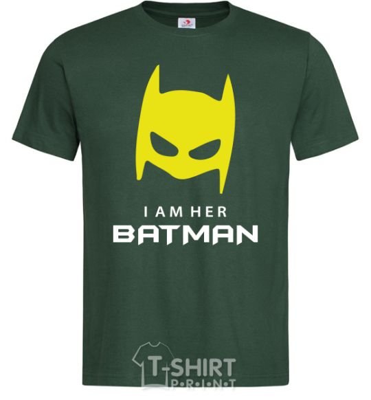 Мужская футболка I'm her batman Темно-зеленый фото