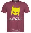 Men's T-Shirt I'm her batman burgundy фото
