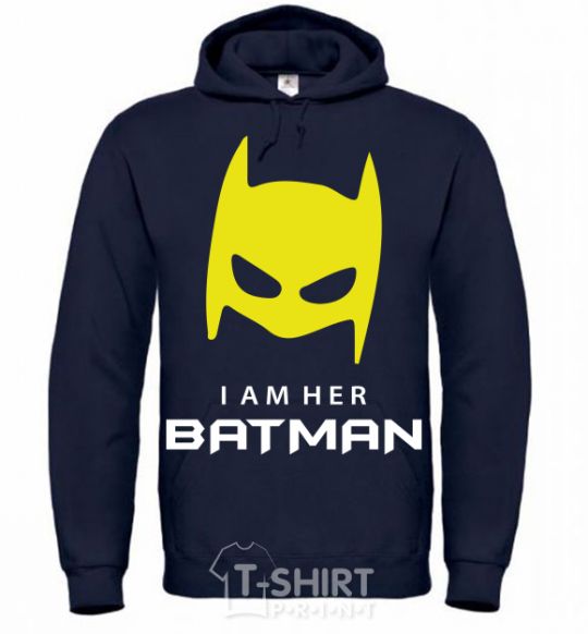 Men`s hoodie I'm her batman navy-blue фото