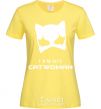 Women's T-shirt I'm his catwoman cornsilk фото