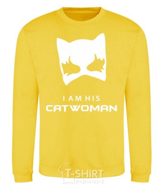Sweatshirt I'm his catwoman yellow фото