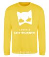 Sweatshirt I'm his catwoman yellow фото