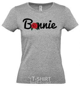 Women's T-shirt Bonnie Flower grey фото