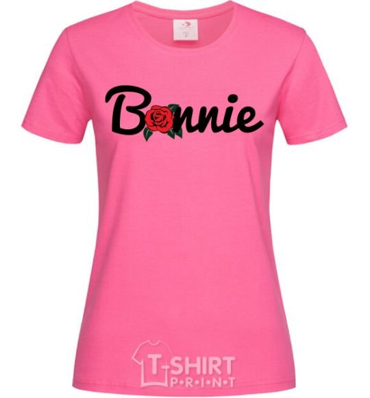 Женская футболка Bonnie Flower Ярко-розовый фото