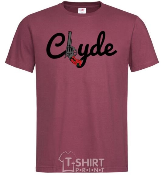 Men's T-Shirt Clyde Gun burgundy фото