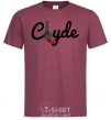 Men's T-Shirt Clyde Gun burgundy фото