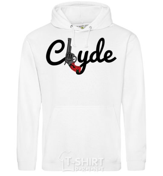 Men`s hoodie Clyde Gun White фото