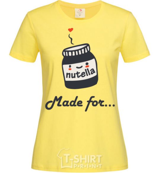 Женская футболка Nutella Лимонный фото