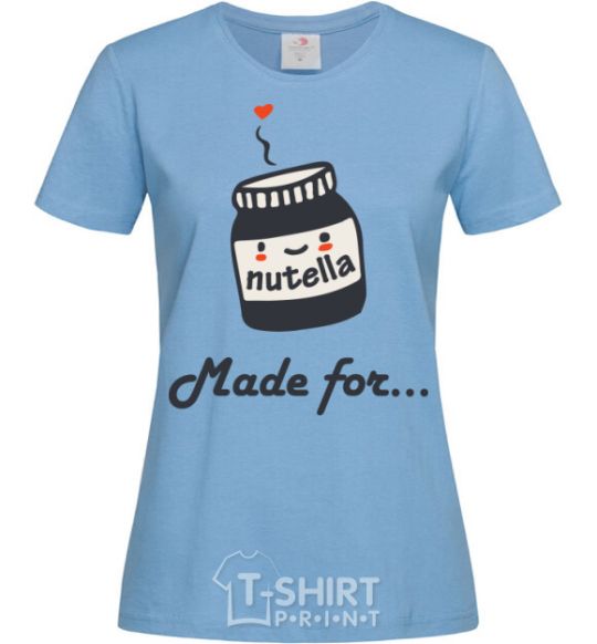 Women's T-shirt Nutella sky-blue фото