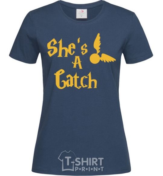 Women's T-shirt Catch navy-blue фото