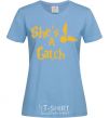 Women's T-shirt Catch sky-blue фото