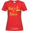 Women's T-shirt Catch red фото
