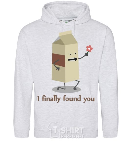 Men`s hoodie I finally found you sport-grey фото