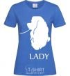 Women's T-shirt Lady dog royal-blue фото