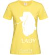 Women's T-shirt Lady dog cornsilk фото