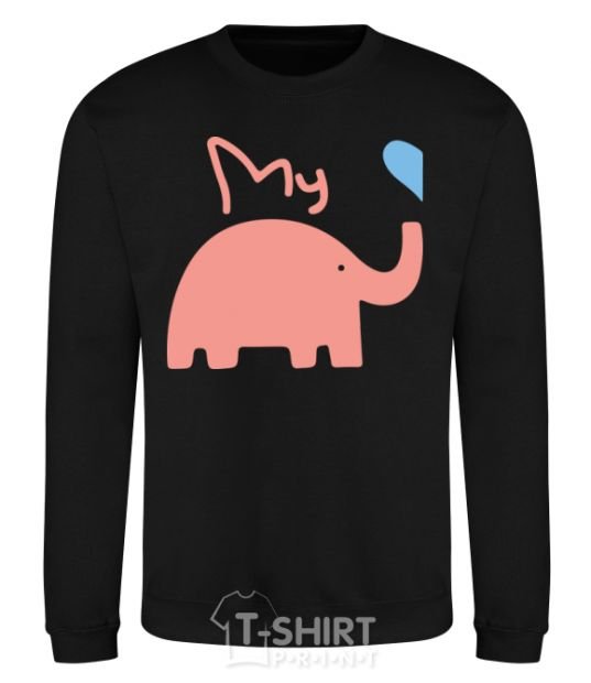 Sweatshirt LOVELY ELEPHANT black фото