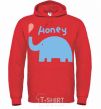 Men`s hoodie My honey bright-red фото