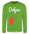 Sweatshirt HEART Only you orchid-green фото