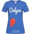 Женская футболка HEART Only you Ярко-синий фото