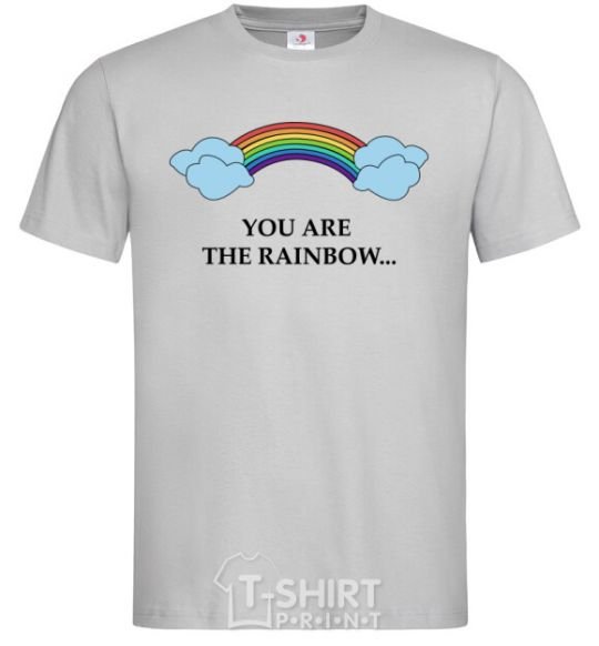 Мужская футболка You are the rainbow Серый фото