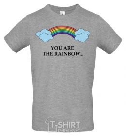 Men's T-Shirt You are the rainbow grey фото