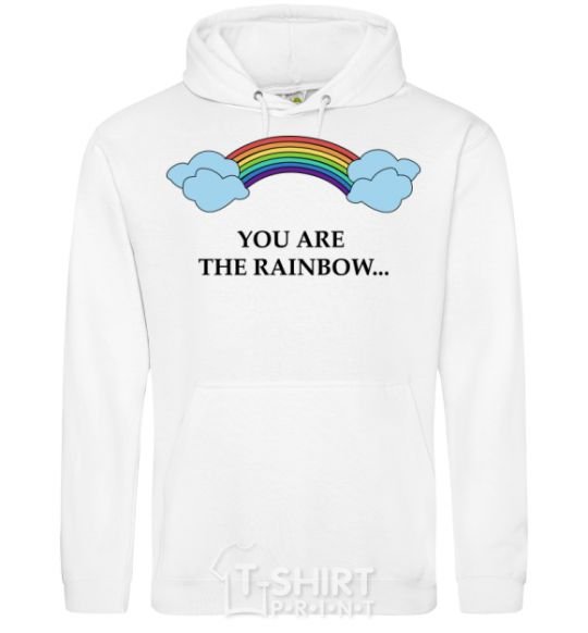 Men`s hoodie You are the rainbow White фото