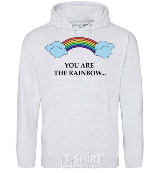 Men`s hoodie You are the rainbow sport-grey фото
