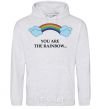 Men`s hoodie You are the rainbow sport-grey фото