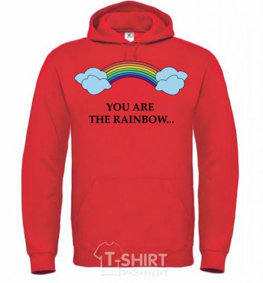 Men`s hoodie You are the rainbow bright-red фото